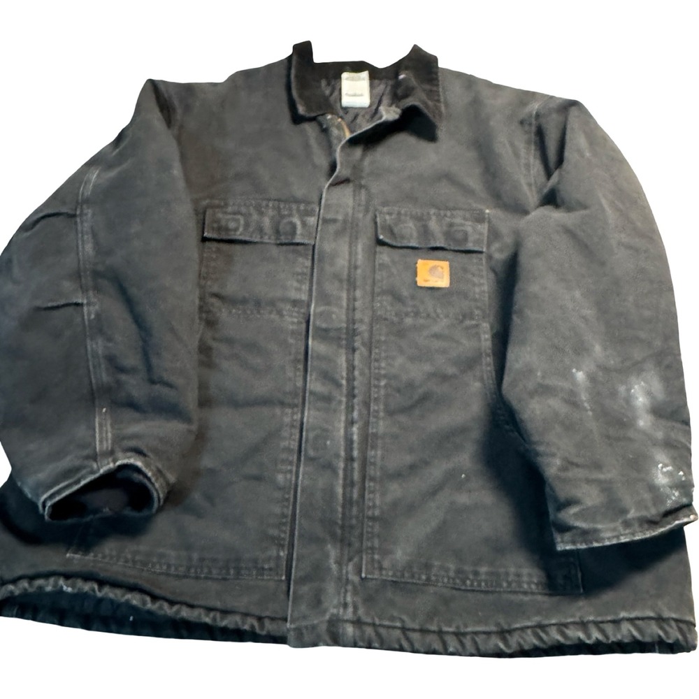 Carhartt C26 BLK Arctic Traditional Coat Black 3XL Distressed Workwear